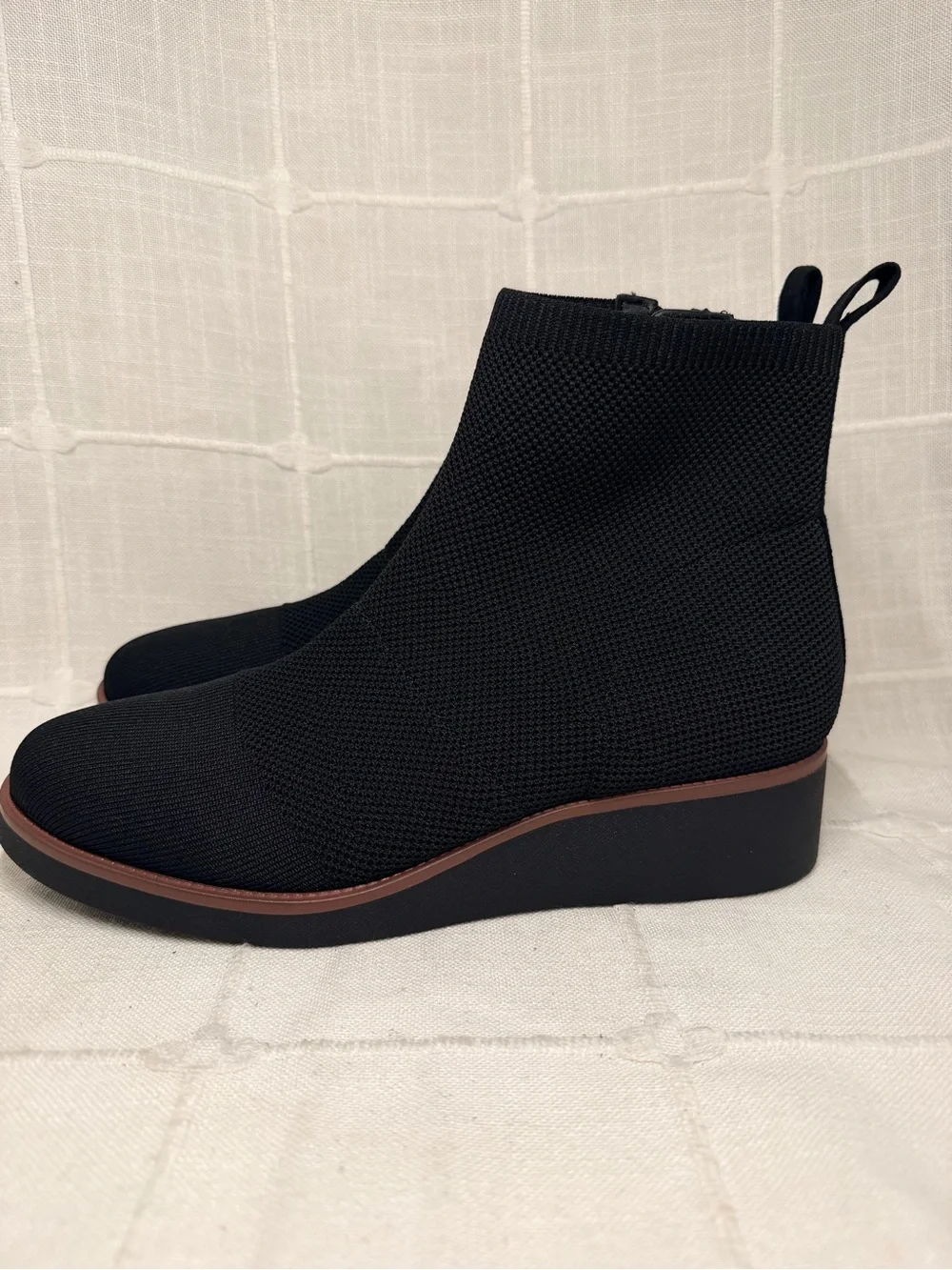 NWT Style & Co Cooper Black Wedge Ankle Boots 8.5M
